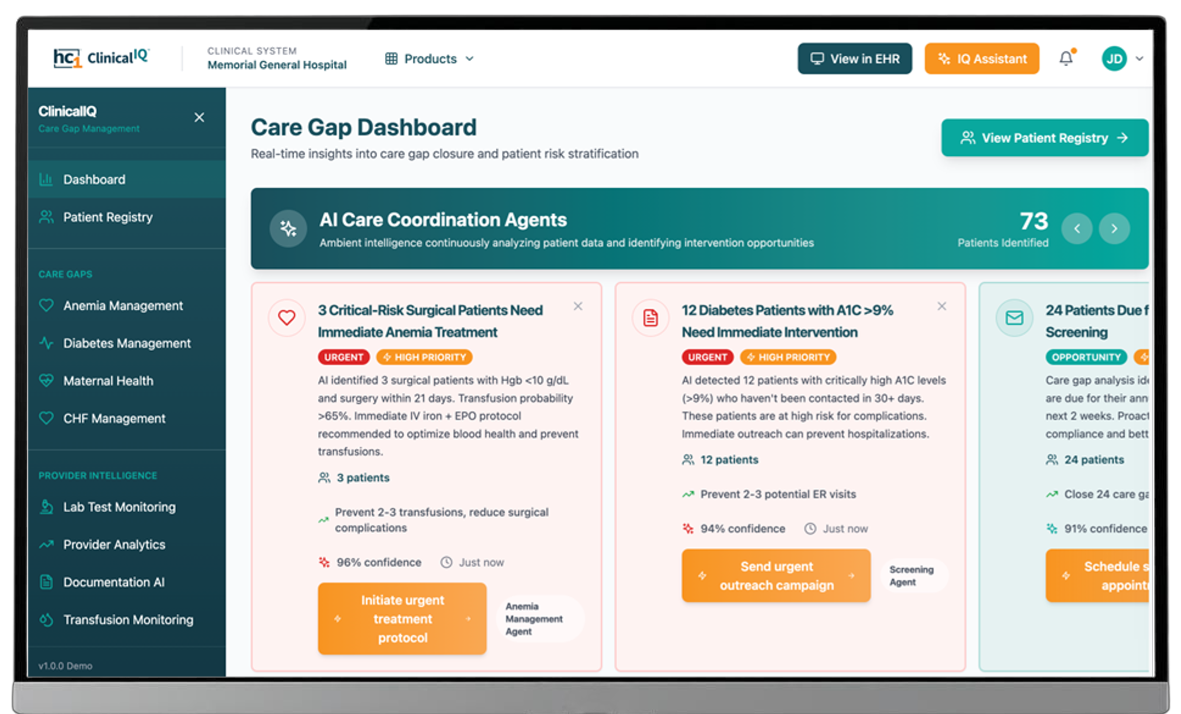 Clinical IQ Platform Screenshot